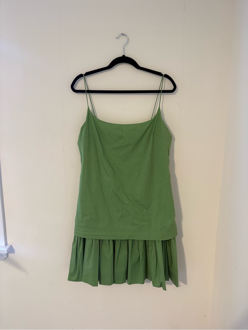 STAUD Ari Mini Dress in Leaf